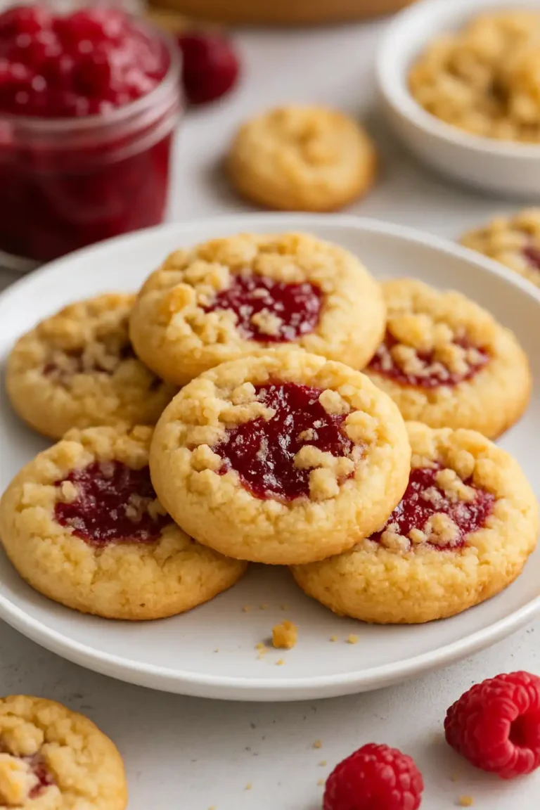 Buttery Raspberry Crumble Cookies Recipe