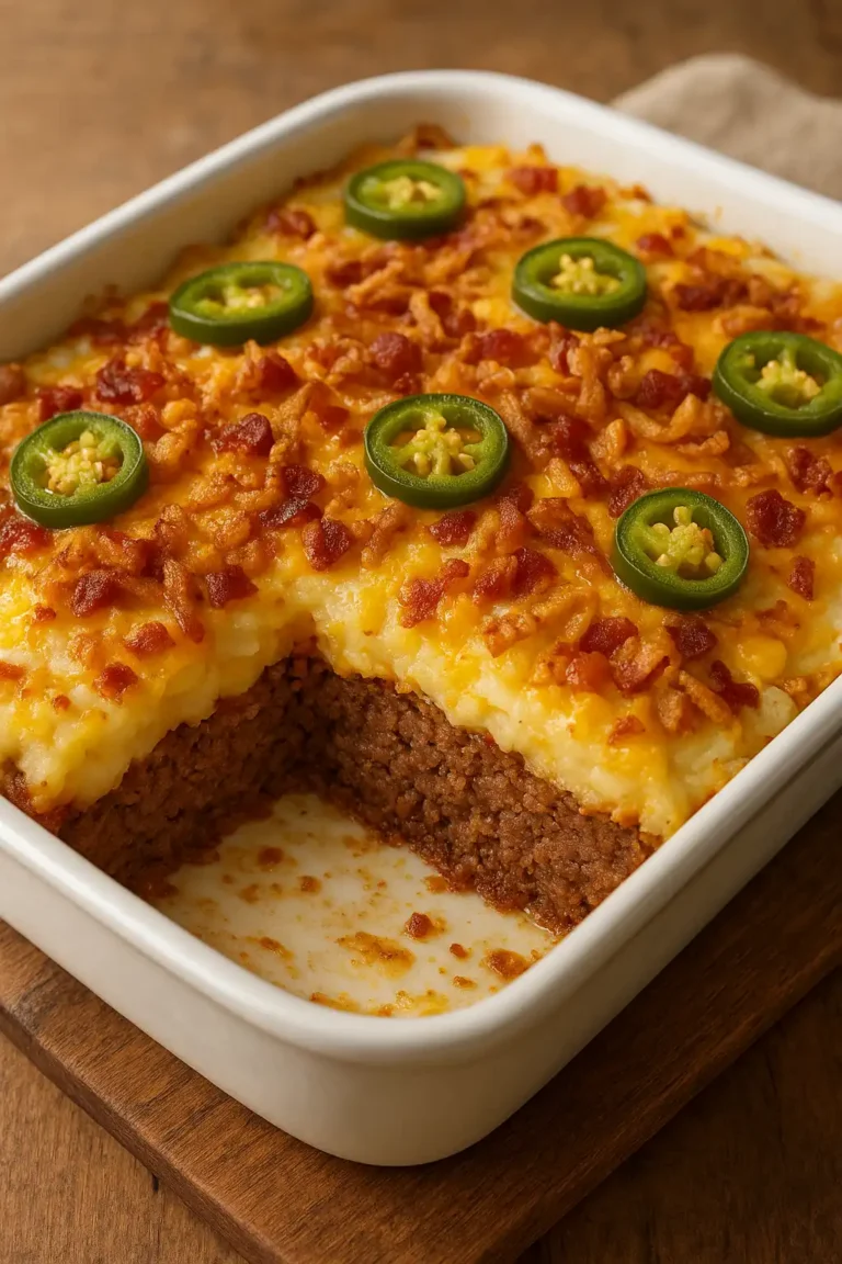 Cowboy Meatloaf and Potato Casserole Recipe