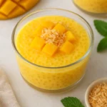 Mango tapioca pudding