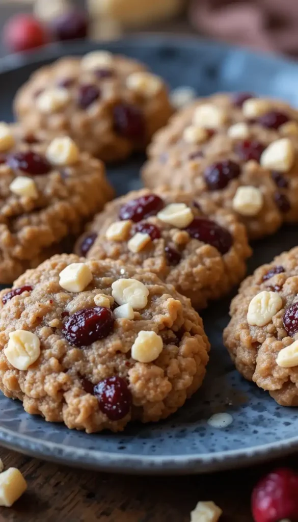 cranberry white chocolate oatmeal cookies