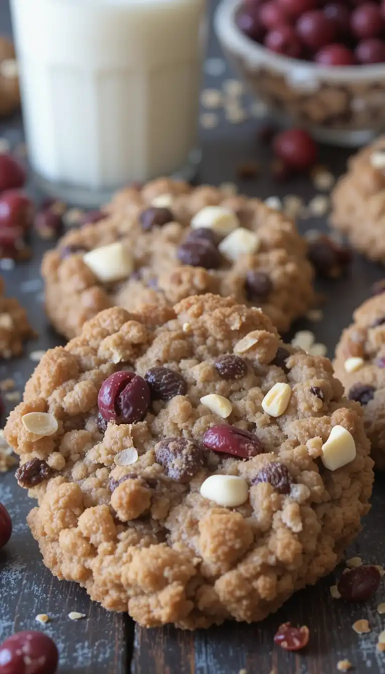cranberry white chocolate oatmeal cookies