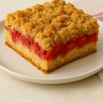 strawberry rhubarb crumb cake