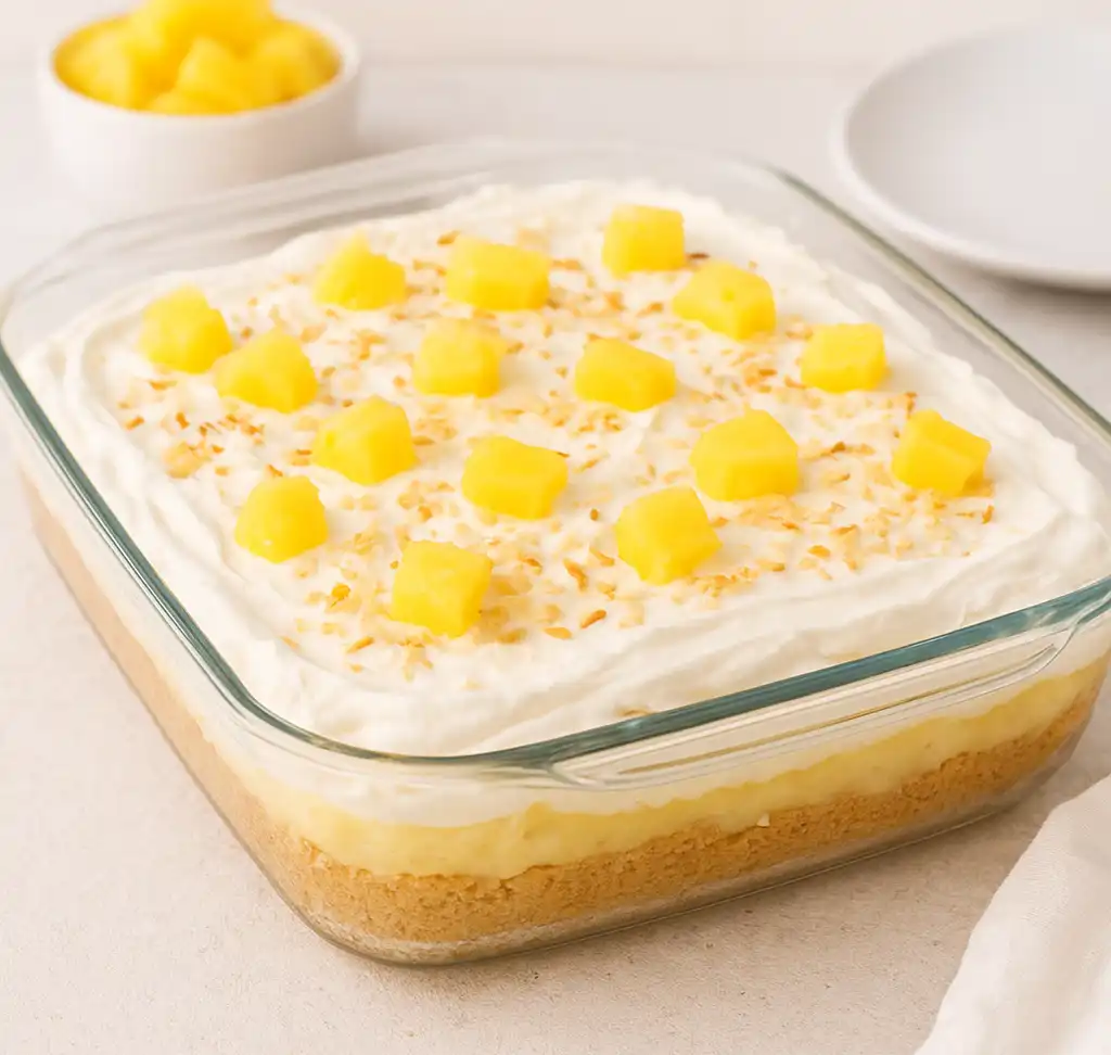 no bake pineapple dream dessert