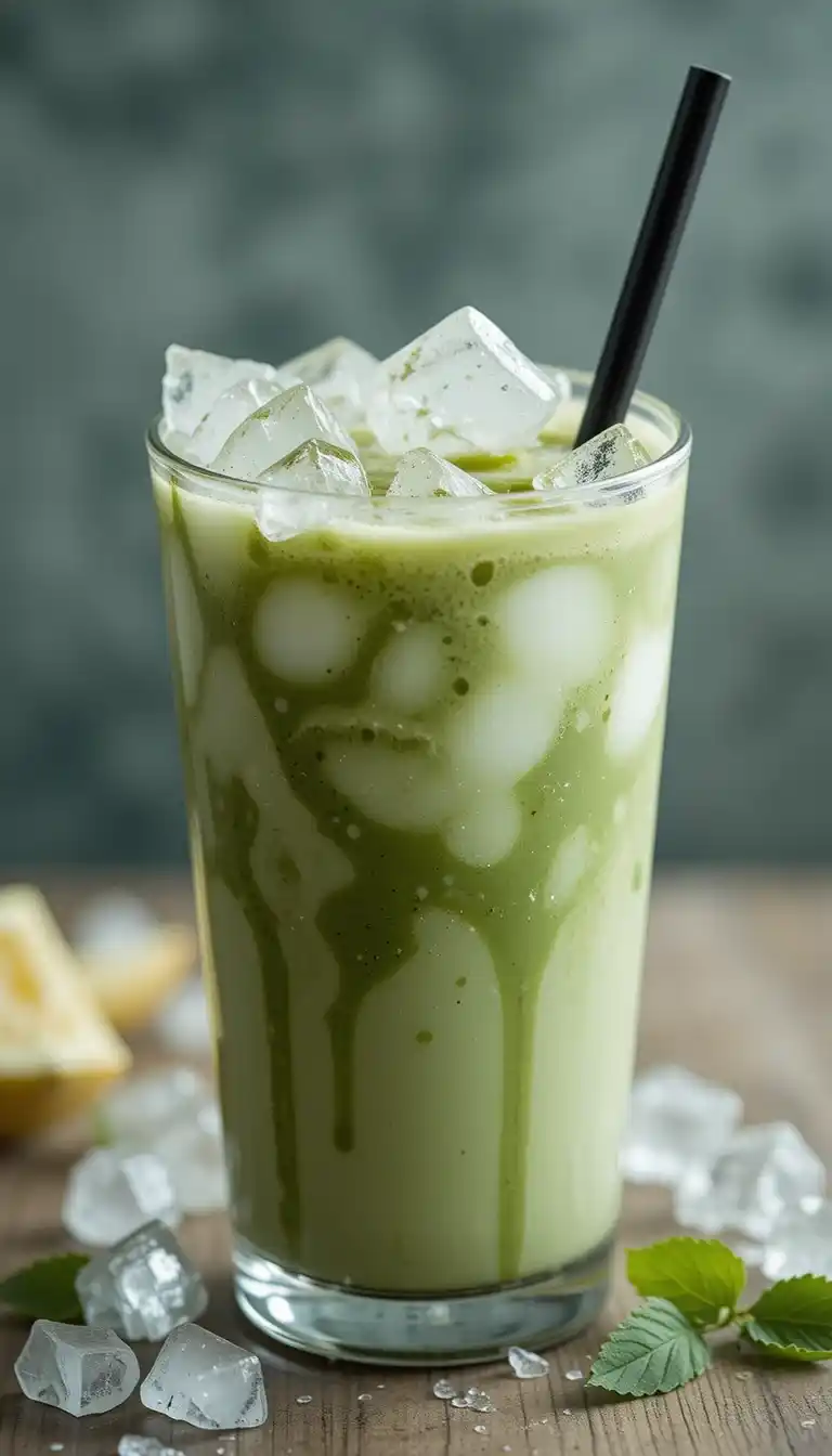 Low Calorie Iced Matcha Latte