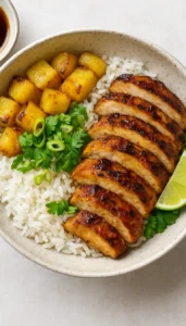 chicken rice pineapple bowl