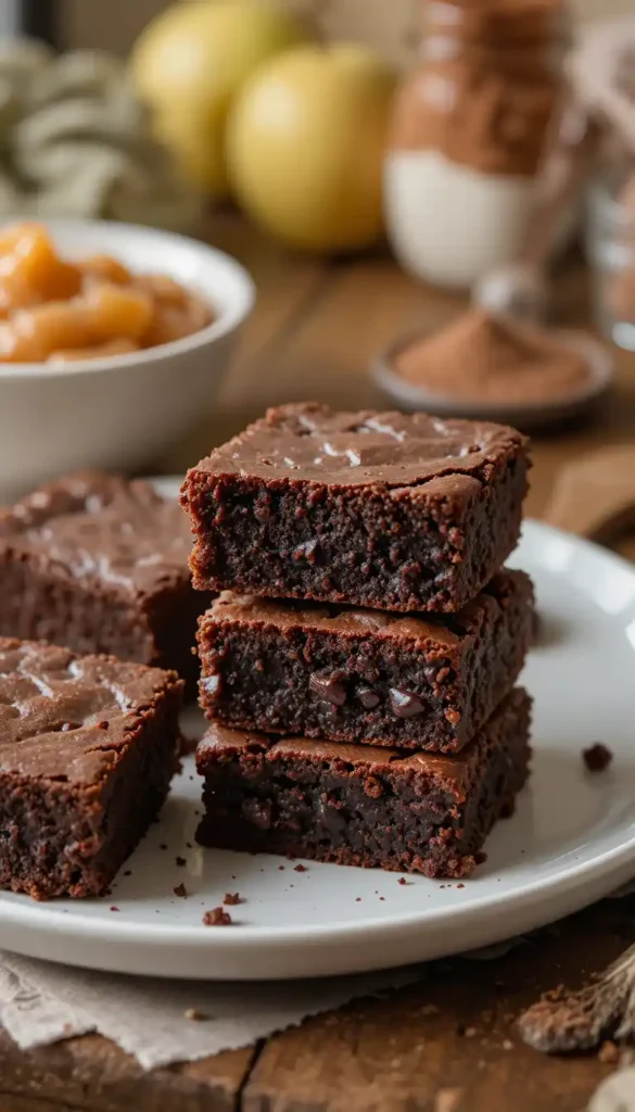 3 Ingredient Applesauce Brownies