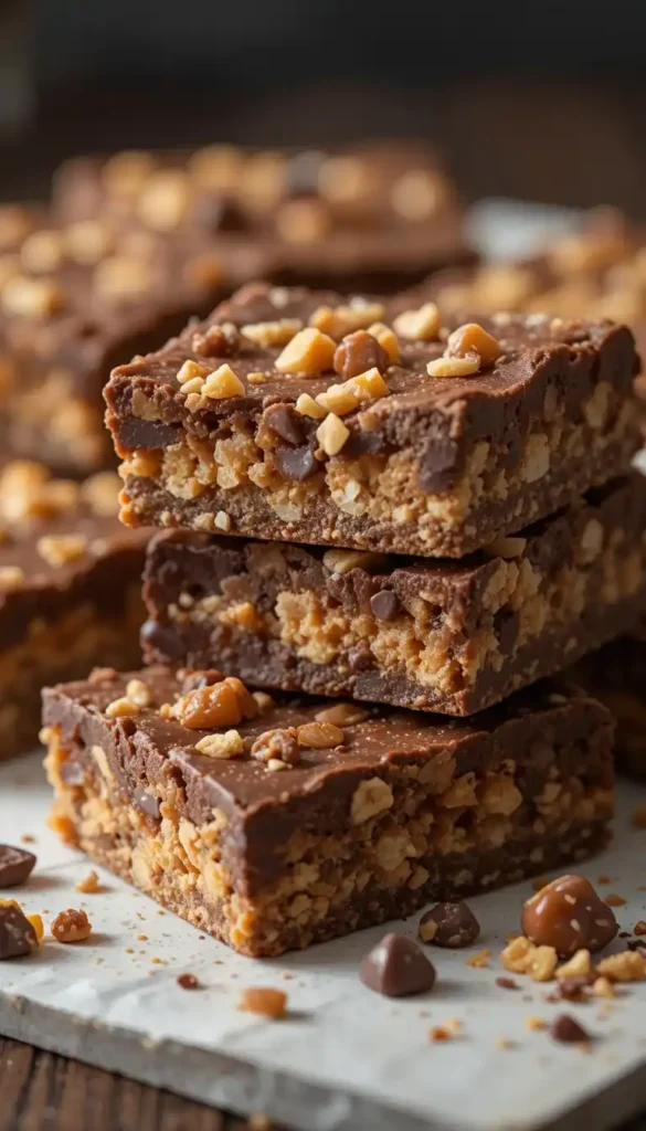 Caramel Chocolate Crunch Bars Recipe