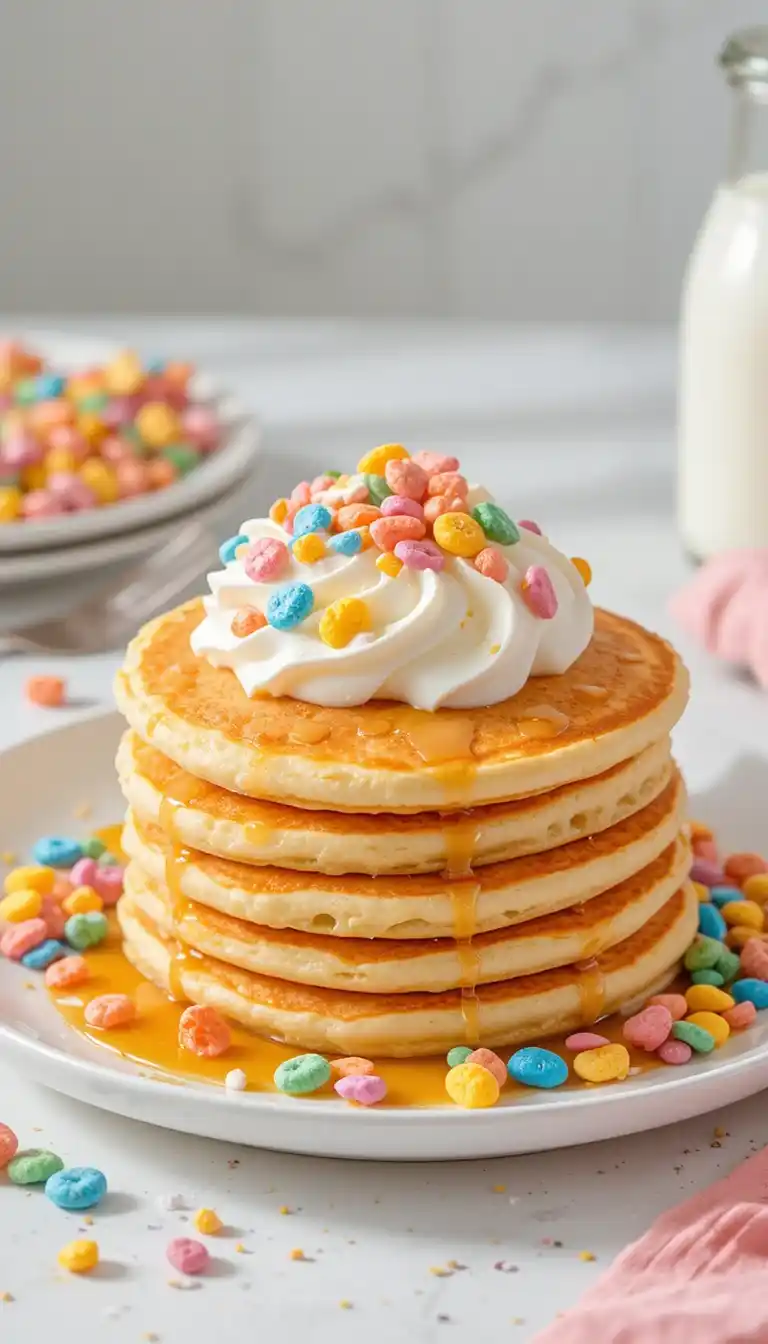 Fruity Pebble Pancakes Recipe