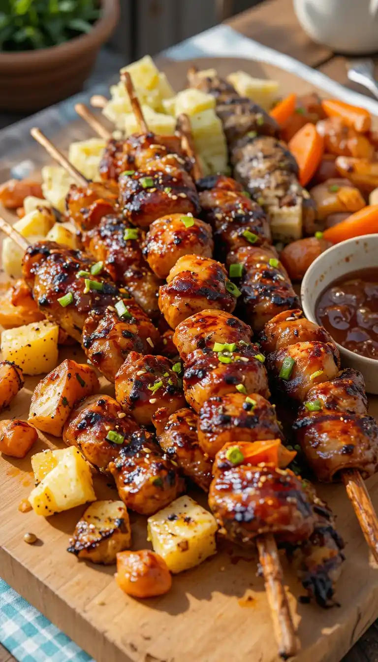 Grilled Chicken Teriyaki Skewers