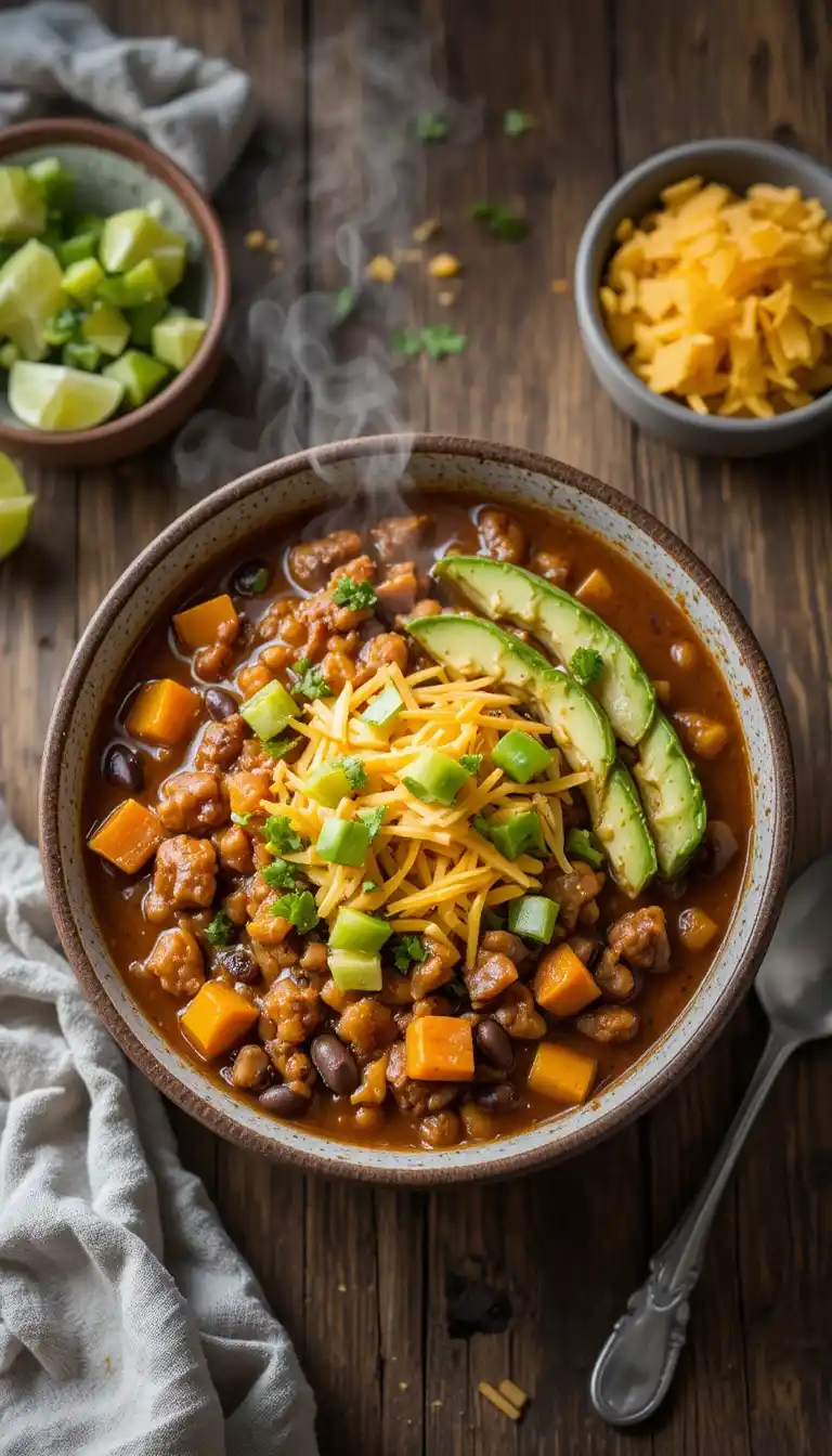 Slow Cooker Turkey Chili with Butternut Squash