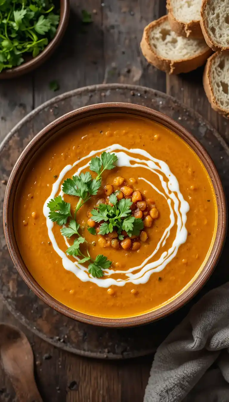 Spiced Carrot and Lentil Soup Recipe