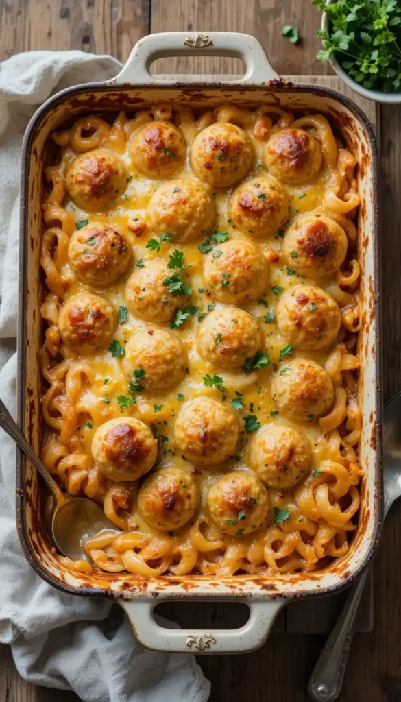 Swedish Meatball Noodle Bake Recipe