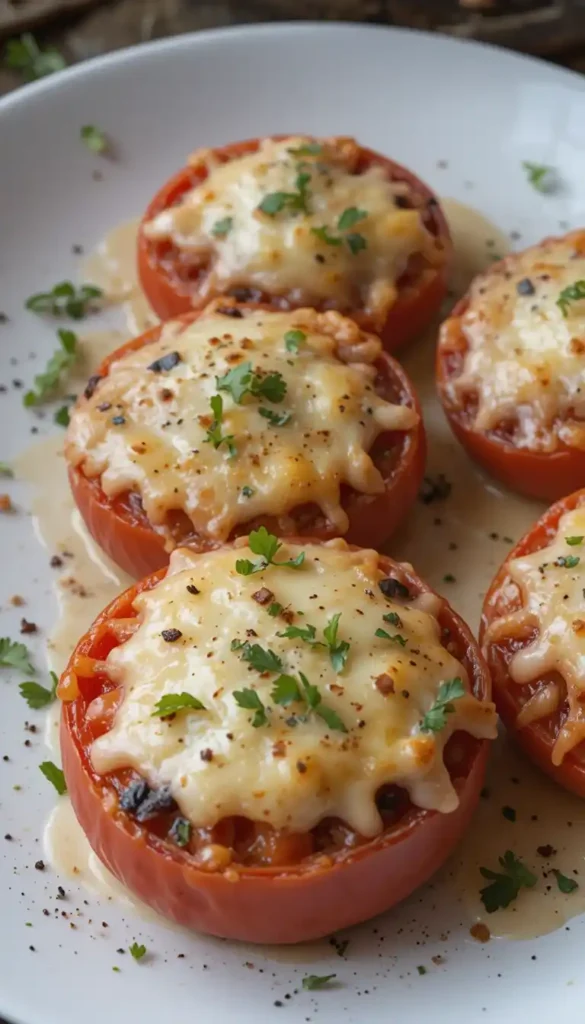 baked cheesy tomatoes