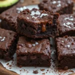 fudgy avocado brownies