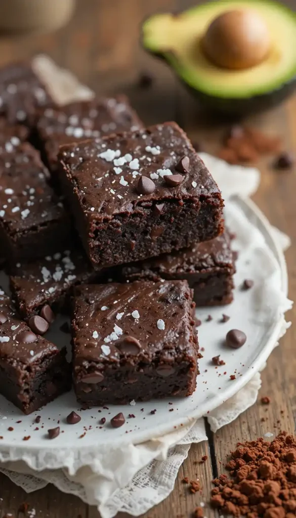 fudgy avocado brownies
