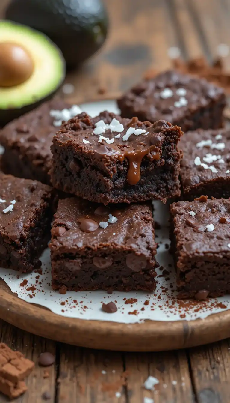 fudgy avocado brownies