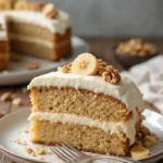 gluten free banana cake with cream cheese frosting