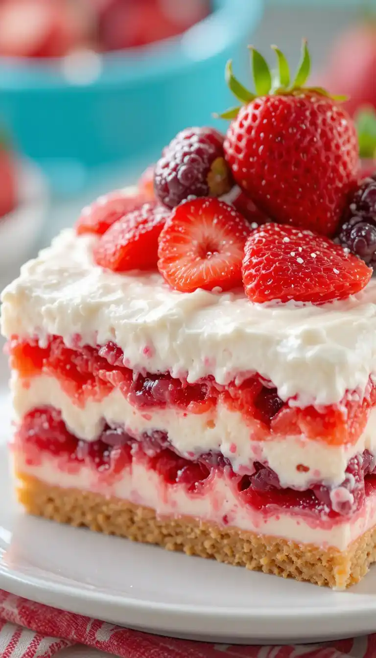 no bake strawberry jello lasagna recipe