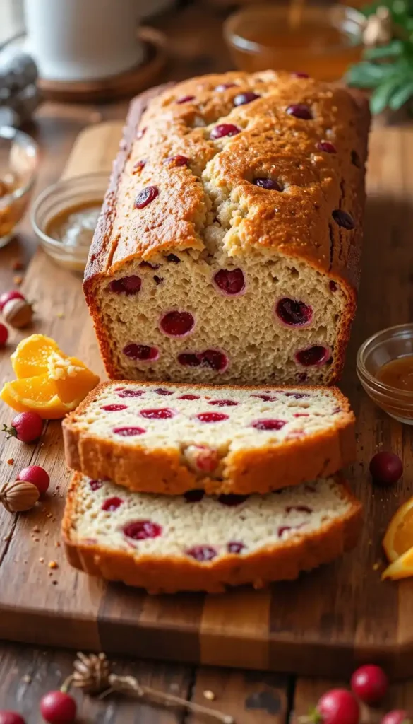 Eggless Cranberry Orange Bread
