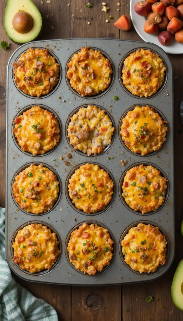 Hash Brown Sausage Egg Cups