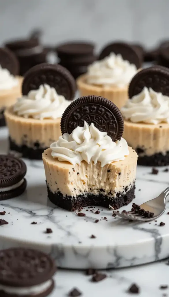 No Bake Mini Oreo Cheesecakes