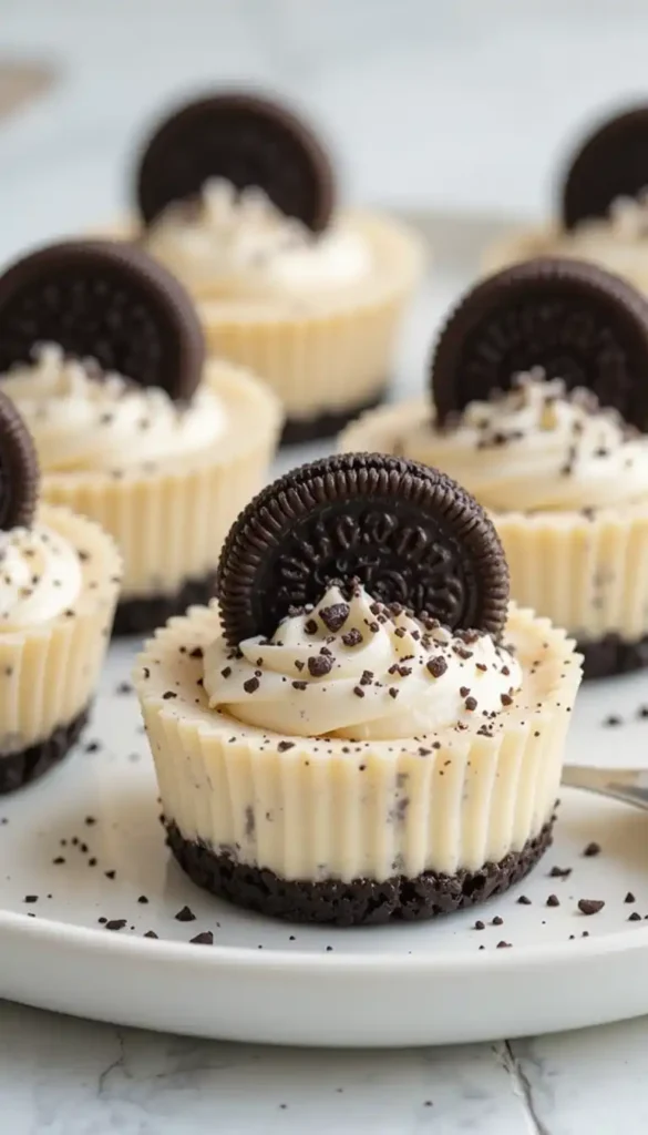 No Bake Mini Oreo Cheesecakes