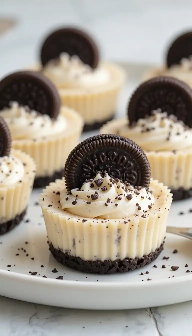 No Bake Mini Oreo Cheesecakes