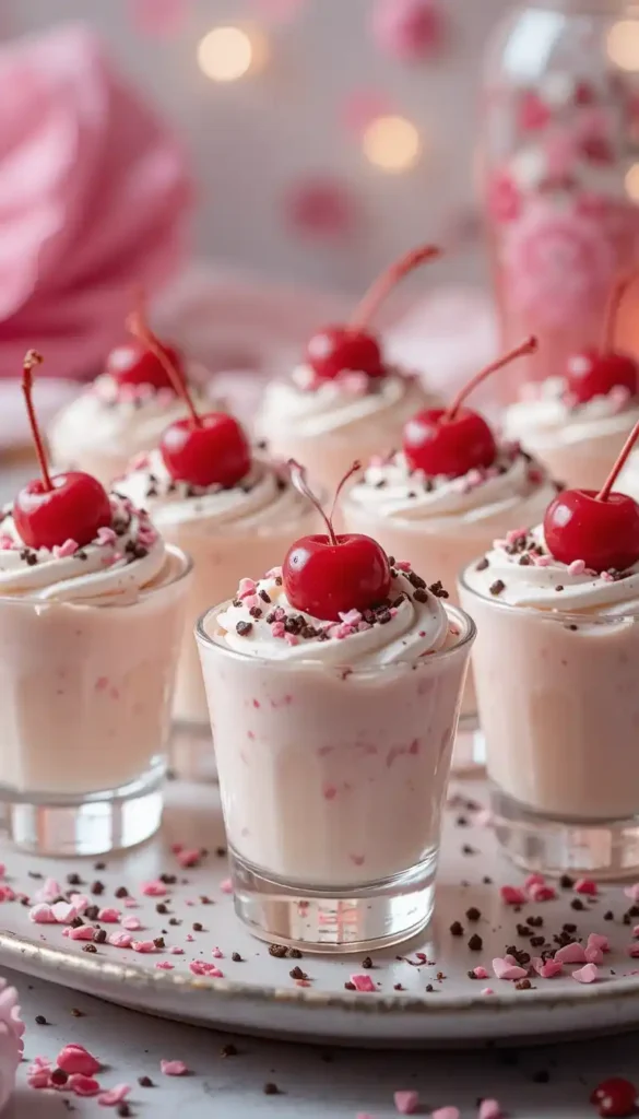 Tequila Rose pudding shots