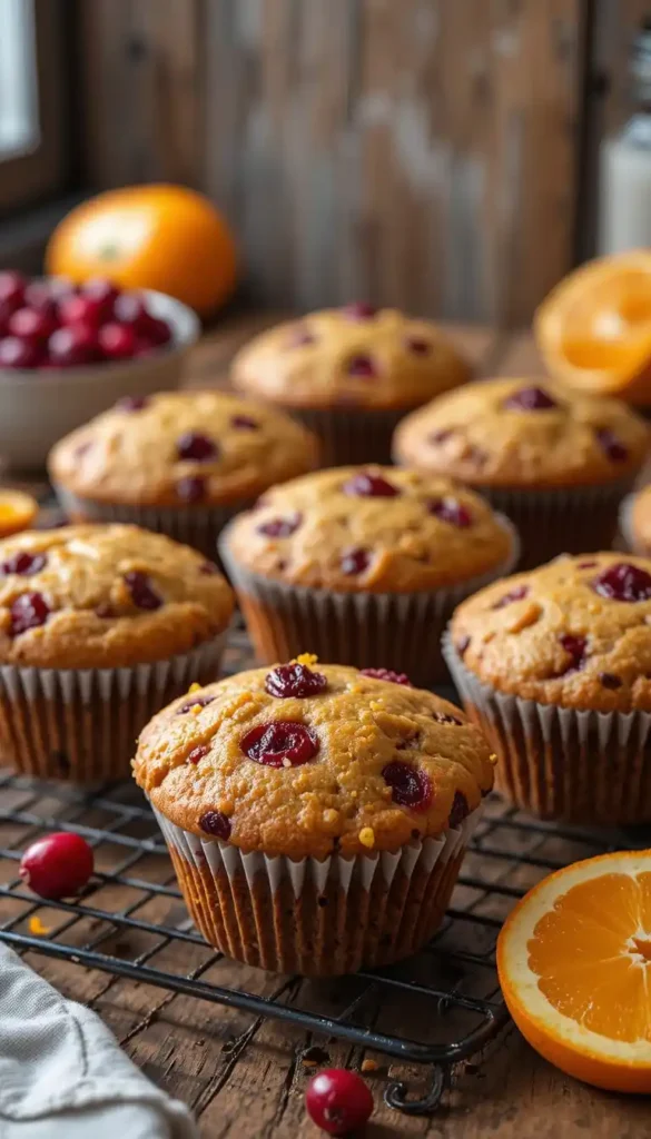 cranberry orange protein muffins