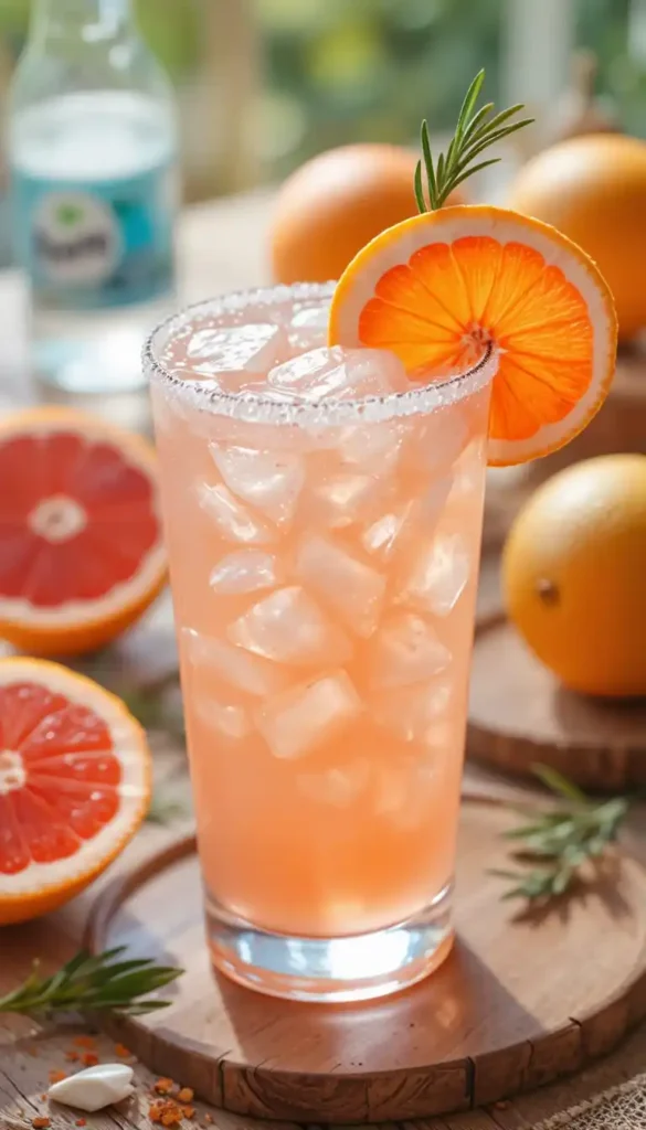 grapefruit Paloma mocktail