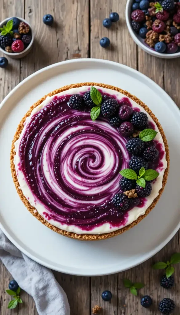no bake huckleberry cheesecake