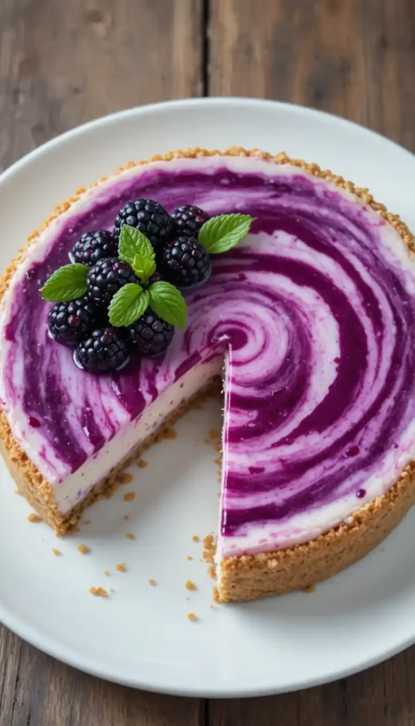 no bake huckleberry cheesecake