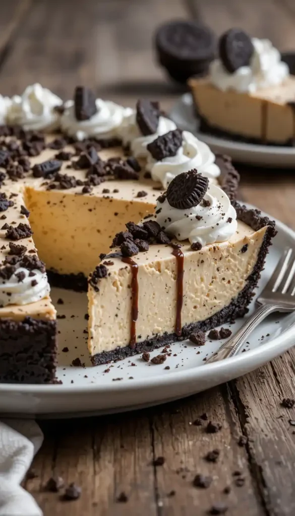 peanut butter pie with Oreo crust