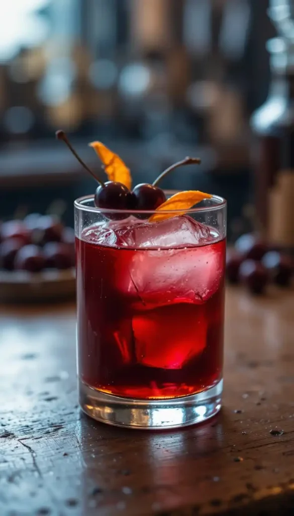 Black Cherry Old Fashioned Cocktail