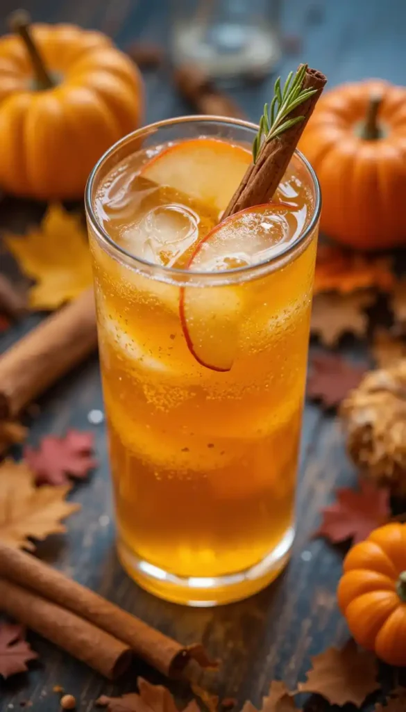ginger beer apple cider mocktail