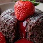 chocolate strawberry lava cake