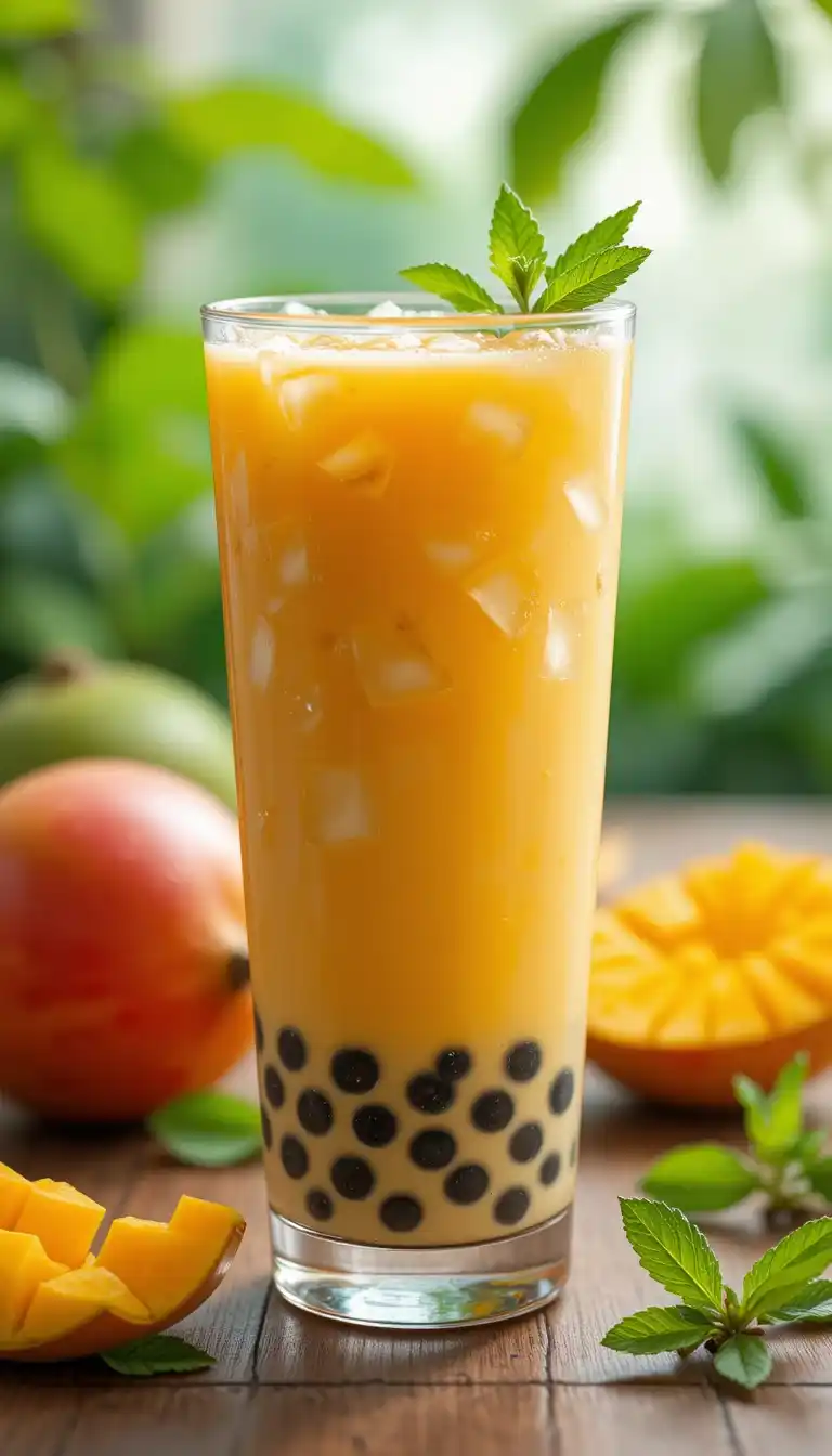 mango boba milk tea recipe