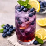 blueberry lemon fizz cocktail
