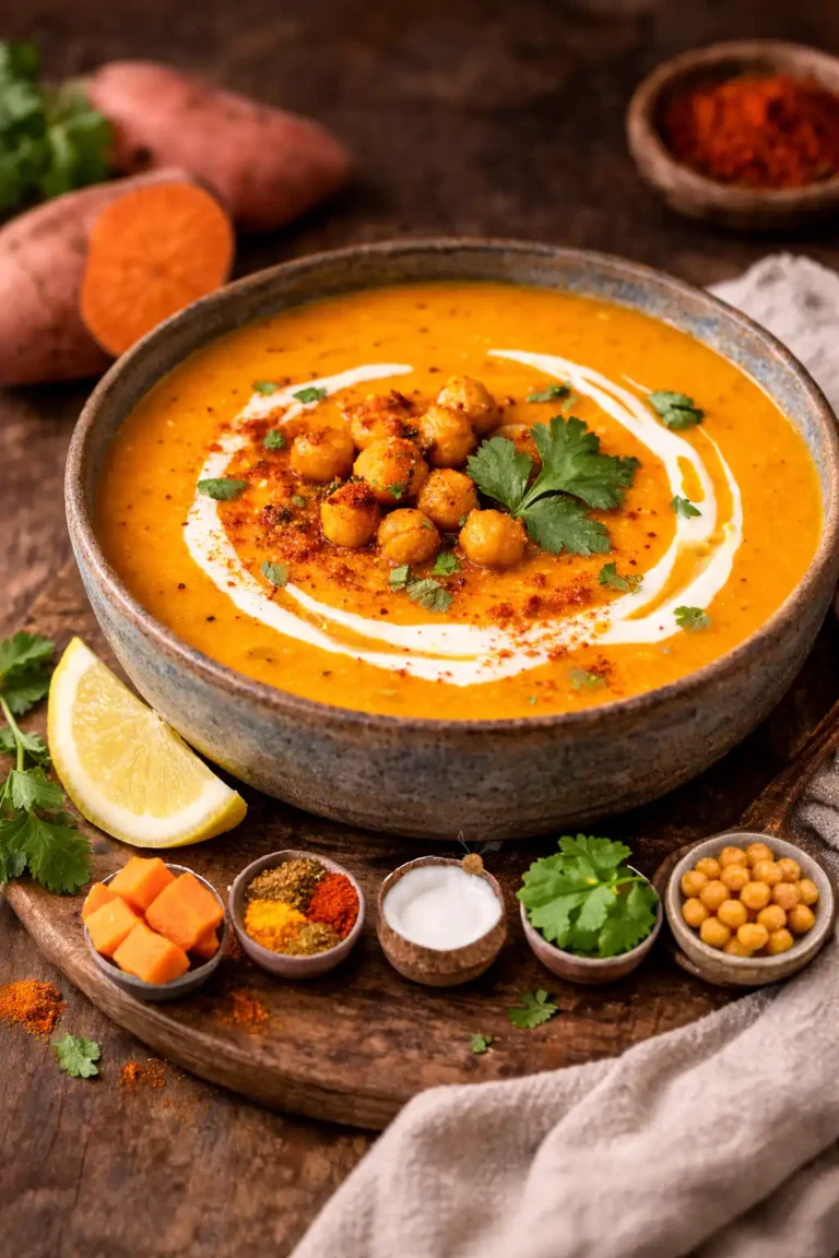 Moroccan sweet potato soup recipe