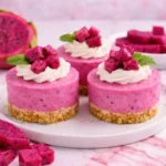 No-Bake Dragon Fruit Mini Cheesecake