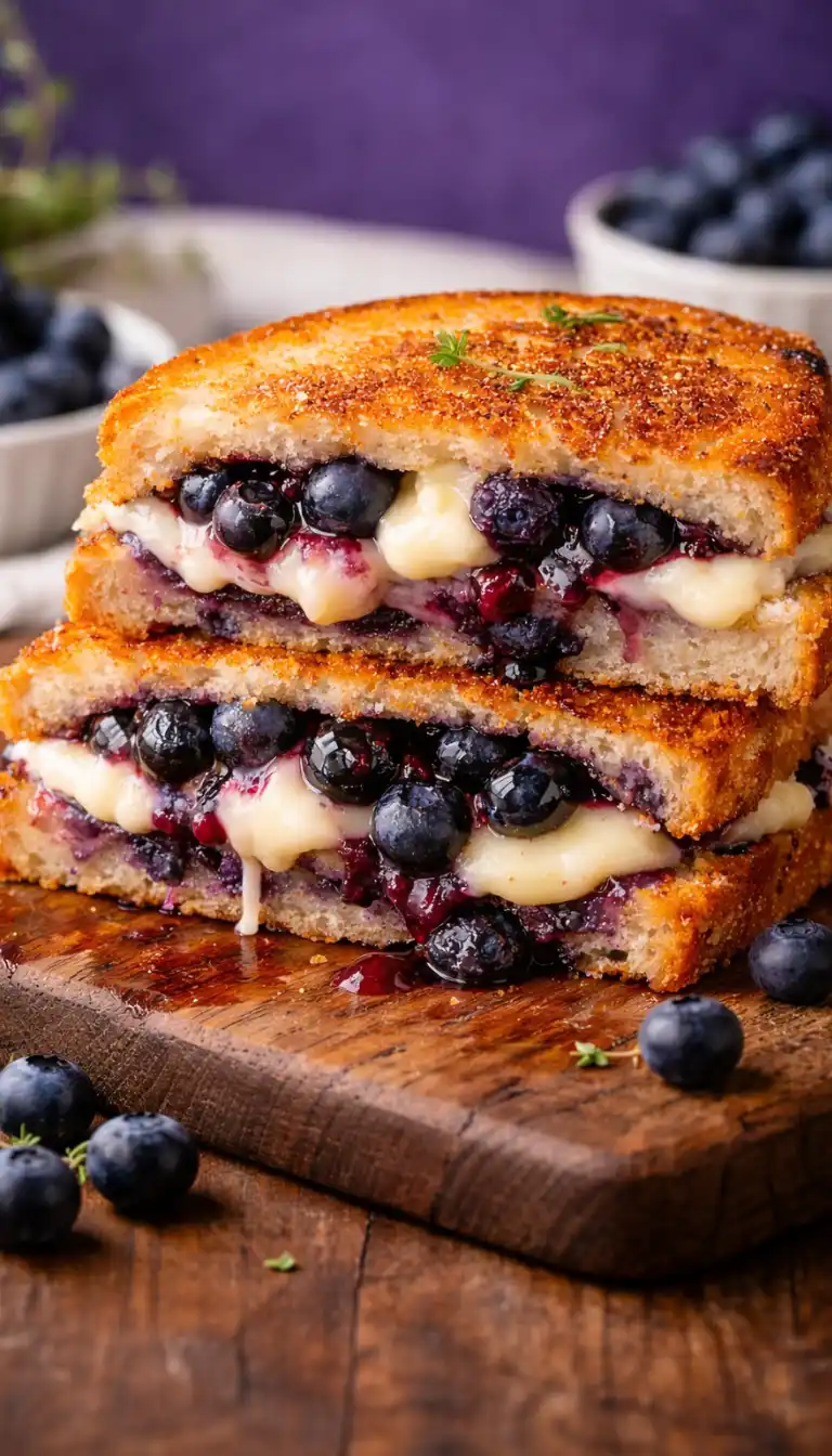 brie blueberry grilled cheese recipe