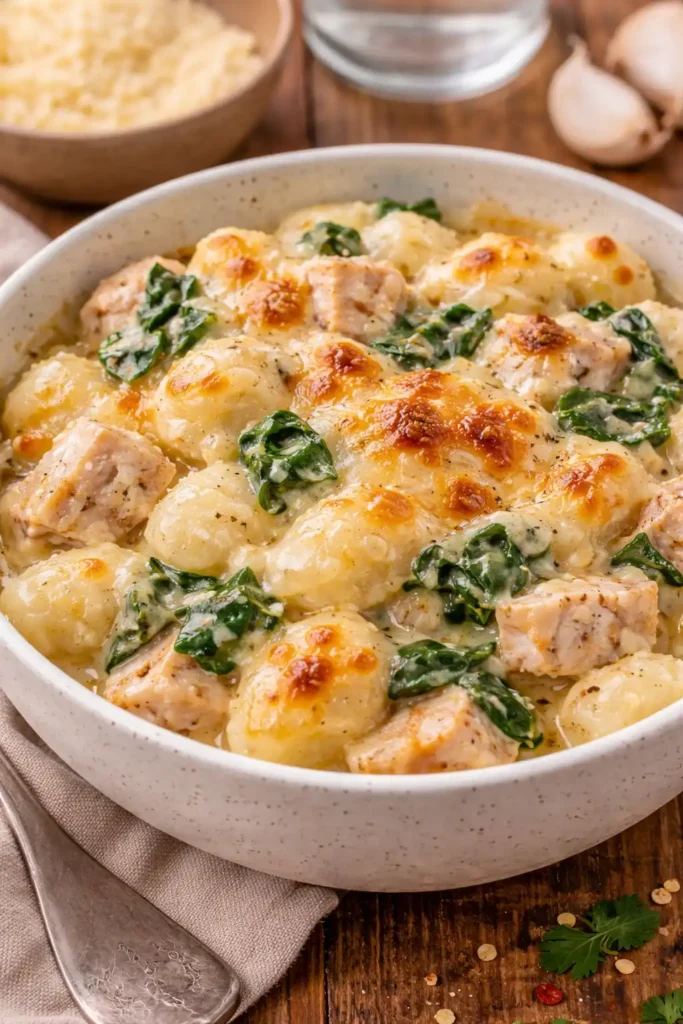 chicken alfredo gnocchi bake recipe