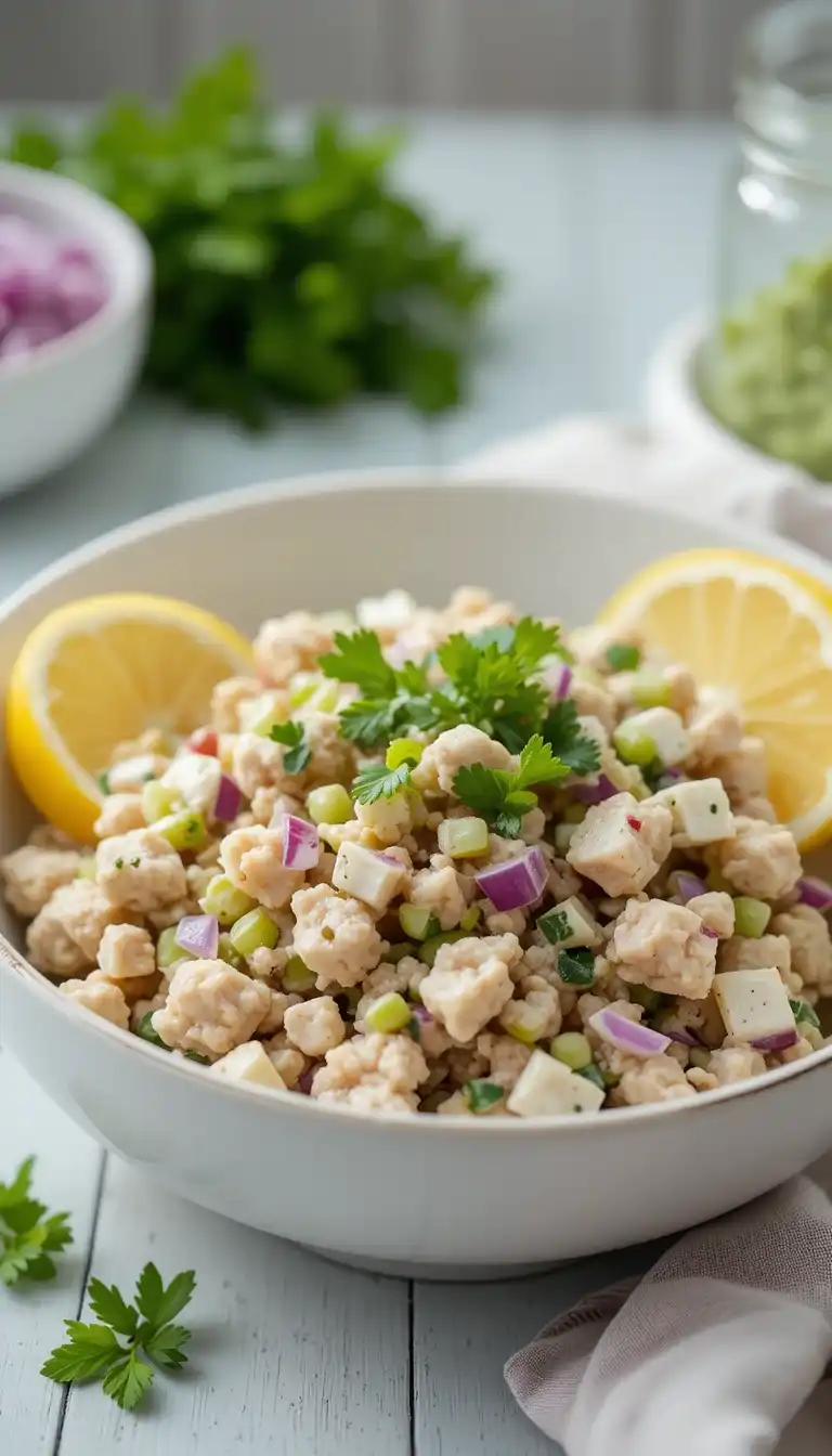 healthy tuna salad recipe with Greek yogurt