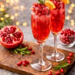 pomegranate sparkling cocktail