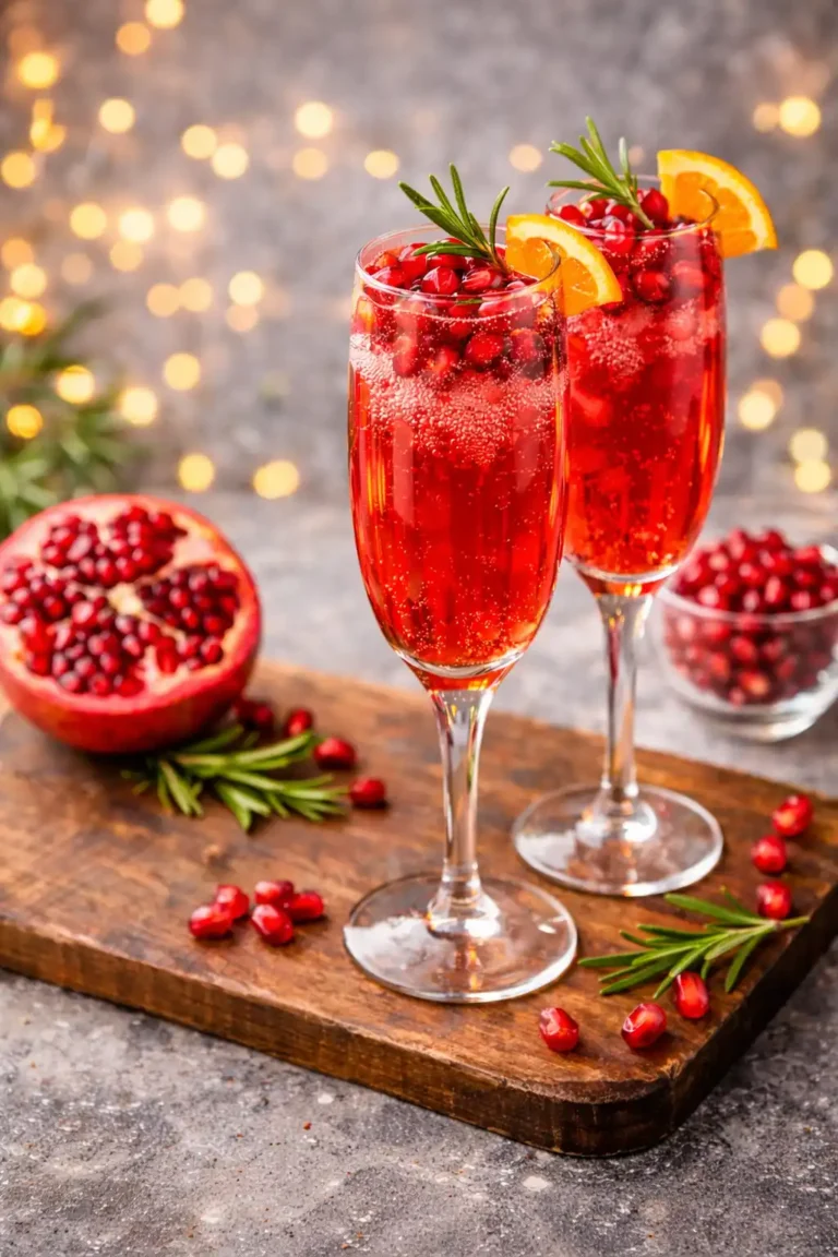 pomegranate sparkling cocktail
