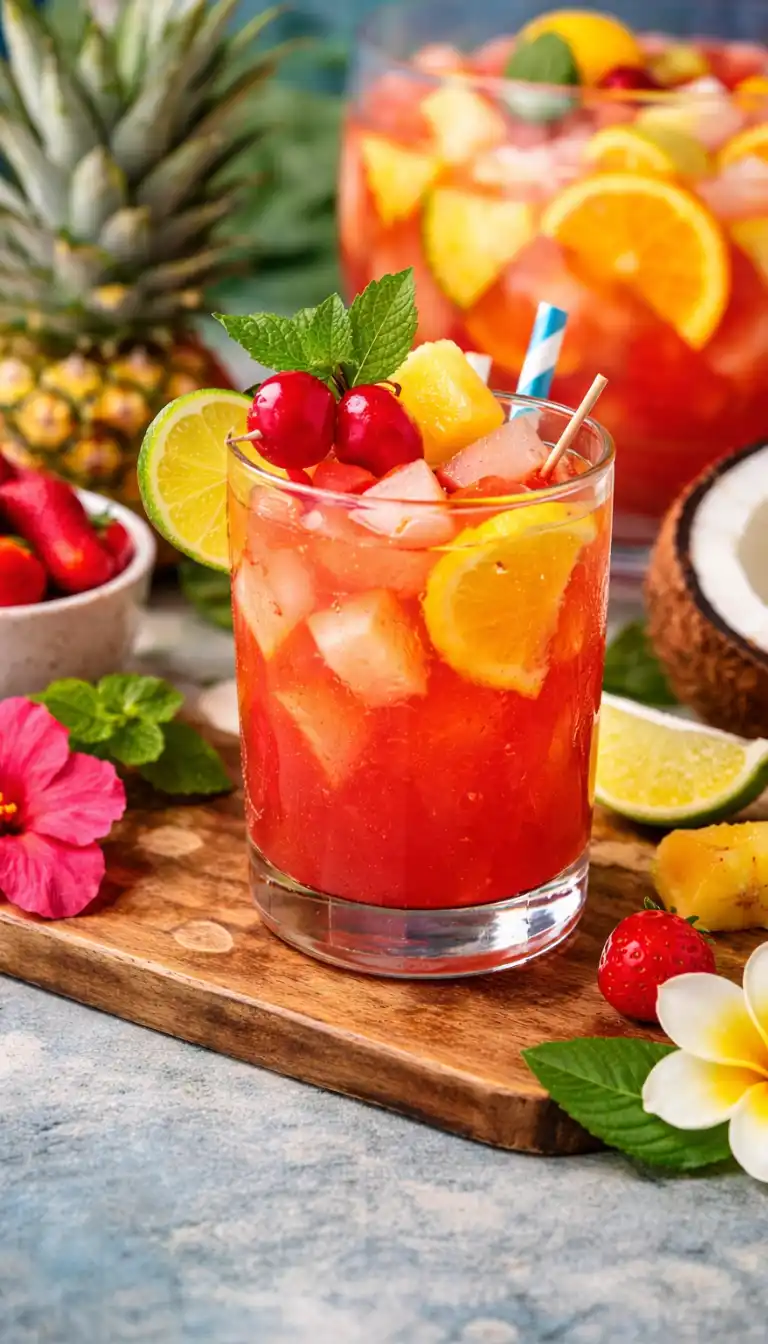 tropical punch vodka drink